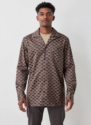 Jachete casual închidere cu nasturi pe față maro SCOTCH & SODA bărbat