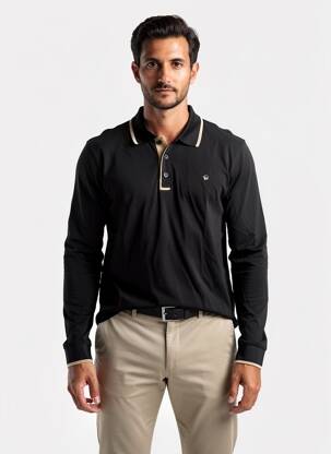 Tricou elasticitate mâneci lungi negru BENSON & CHERRY bărbat