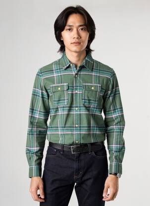Cămașă cu mâneci lungi buzunare verde SCOTCH & SODA bărbat