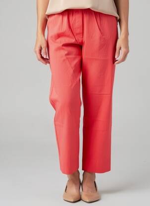 Pantalon drept elasticitate portocalie OLIVER JUNG femeie