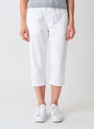 Pantalon trei sferturi elasticitate alb CISO femeie