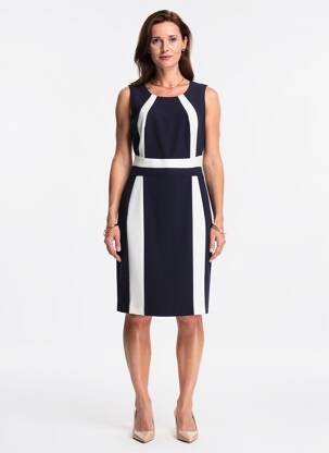 Rochie midi fără mâneci fără mâneci albastru FRANCE RIVOIRE femeie
