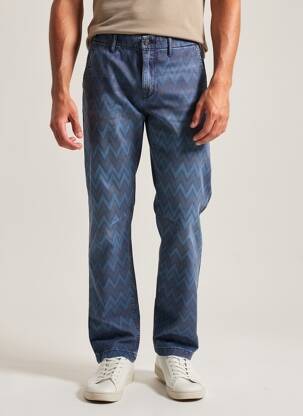 Pantalon drept țesătură melanj mărime normală albastru SCOTCH & SODA bărbat