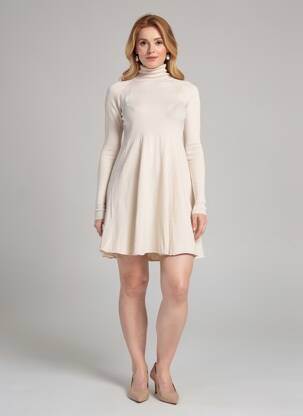 Rochie scurtă mâneci lungi mâneci lungi bej PAUL & JOE femeie