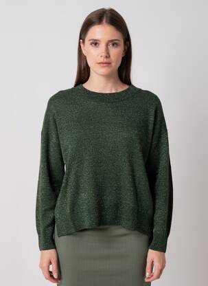 Pulover elasticitate mâneci lungi verde H&M femeie