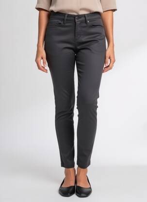 Pantalon slim țesătură acoperită mărime normală negru ESPRIT femeie