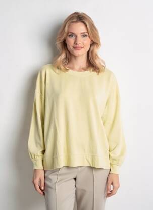 Pulover croială dreaptă mâneci lungi galben H&M femeie