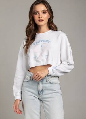 Pulover croială dreaptă mâneci lungi alb JENNYFER femeie