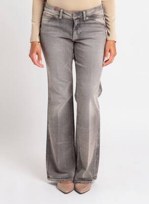 Pantalon evazat elasticitate talie joasă gri NOTIFY femeie