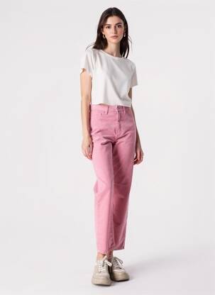 Pantalon drept elasticitate mărime normală roz ESPRIT femeie