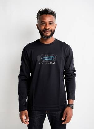 Tricou negru DELAHAYE bărbat