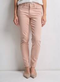 Pantalon slim broderie cu nituri mărime normală roz VERO MODA femme