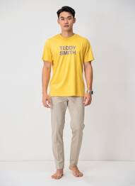 Tricou croială cambrată mâneci scurte galben TEDDY SMITH bărbat