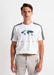 Tricou guler rotund alb ADIDAS bărbat