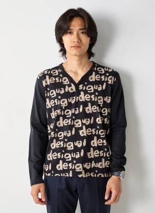 Pulover negru DESIGUAL bărbat
