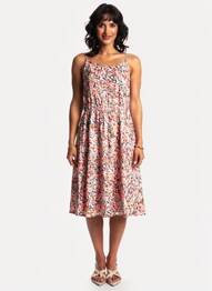 Rochie midi imprimeu floral bretele subțiri portocaliu MOLLY BRACKEN femeie