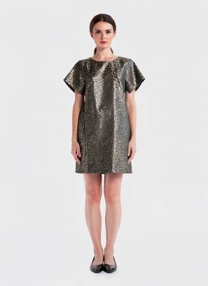 Rochie scurtă mâneci scurte mâneci scurte negru MOLLY BRACKEN femeie