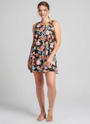 Rochie scurtă fără mâneci fără mâneci negru ROXY femeie