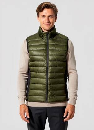 Geacă matlasată guler col înalt verde CALVIN KLEIN bărbat