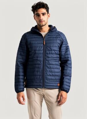 Geacă matlasată guler col înalt albastru JACK & JONES bărbat