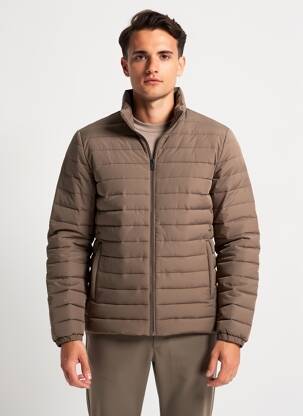 Geacă matlasată guler col înalt maro JACK & JONES bărbat