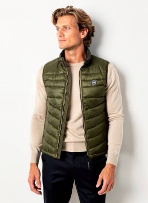 Geacă matlasată guler col înalt verde JACK & JONES bărbat