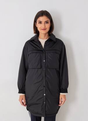 Parka guler col înalt negru I.CODE (By IKKS) femeie