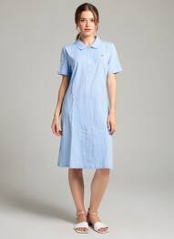 Rochie midi mâneci scurte mâneci scurte albastru TOMMY HILFIGER femeie
