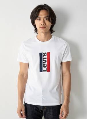 Tricou guler rotund alb LEVI'S bărbat