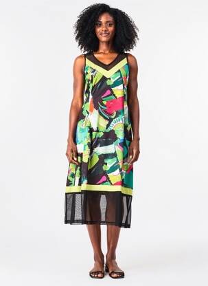 Rochie midi verde MALOKA femeie