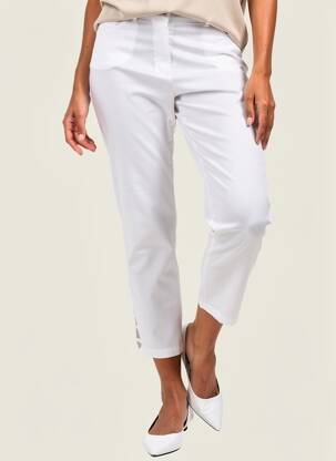 Pantalon trei sferturi alb MALOKA femeie