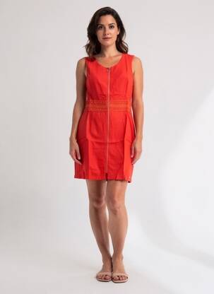 Rochie midi portocalie MALOKA femeie