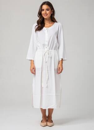 Rochie lungă alb MALOKA femeie
