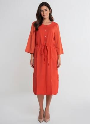Rochie lungă portocalie MALOKA femeie