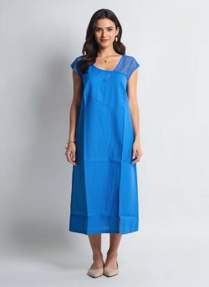 Rochie lungă albastru MALOKA femeie