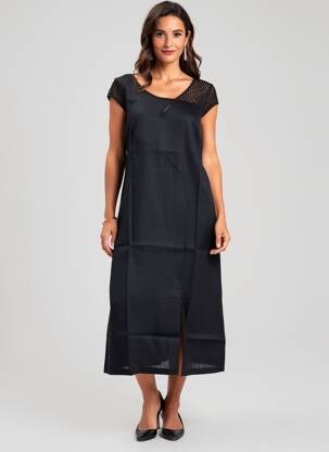 Rochie lungă negru MALOKA femeie