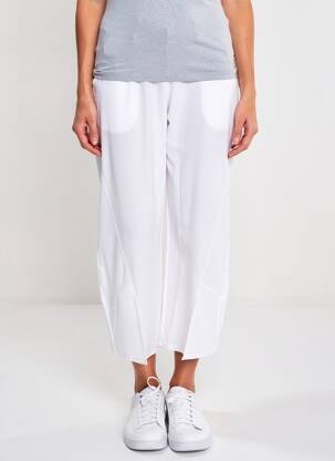 Pantalon 7/8 alb G!OZE femeie