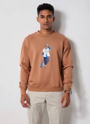 Pulover guler rotund mâneci lungi maro NEW BALANCE bărbat