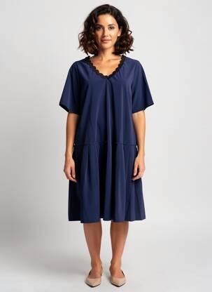 Rochie midi albastru G!OZE femeie