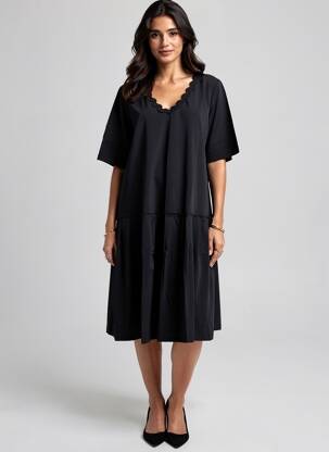 Rochie midi negru G!OZE femeie