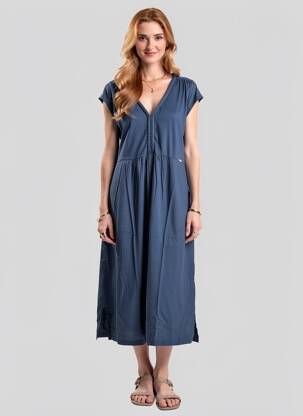 Rochie midi albastru MALOKA femeie