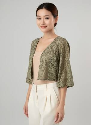Bolero verde PAUL BRIAL femeie