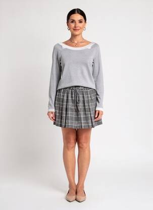 Rochie midi mâneci lungi mâneci lungi gri COP COPINE femeie