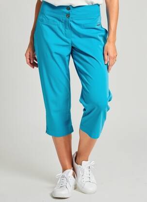 Pantalon trei sferturi turcoaz MALOKA femeie