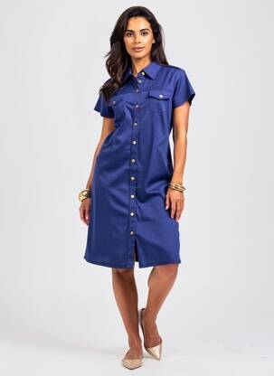 Rochie scurtă albastru PAUL BRIAL femeie