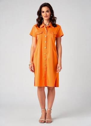 Rochie scurtă portocalie PAUL BRIAL femeie