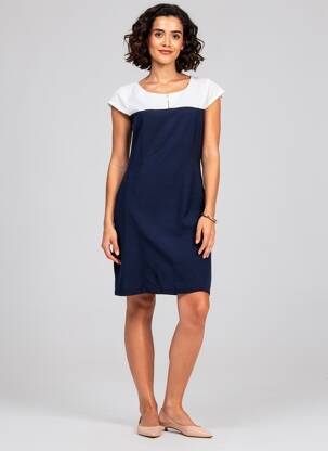 Rochie scurtă albastru PAUL BRIAL femeie