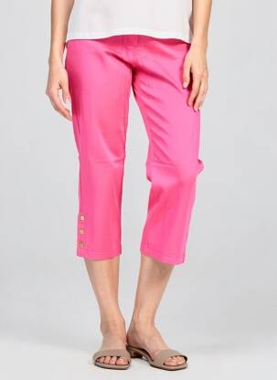 Pantalon trei sferturi roz PAUL BRIAL femeie