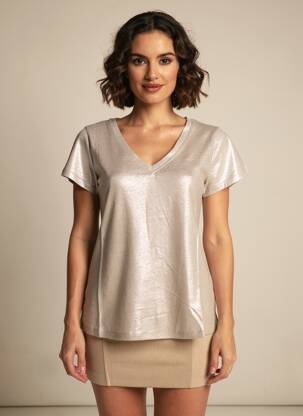 Tricou bej MALOKA femeie