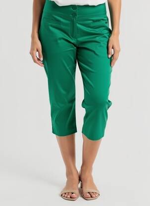 Pantalon trei sferturi verde MALOKA femeie